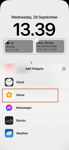 خيارات علامة التبويب الرئيسية في iOS 16