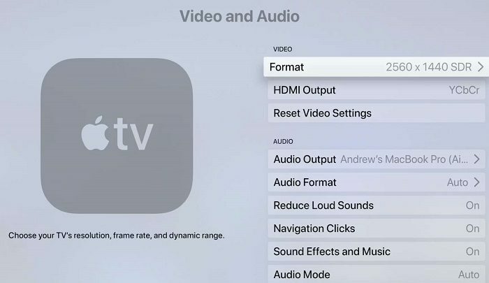 Apple-TV-Vaihda-Video-Audio-muoto