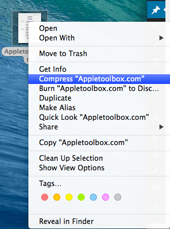 zip файл mac osx