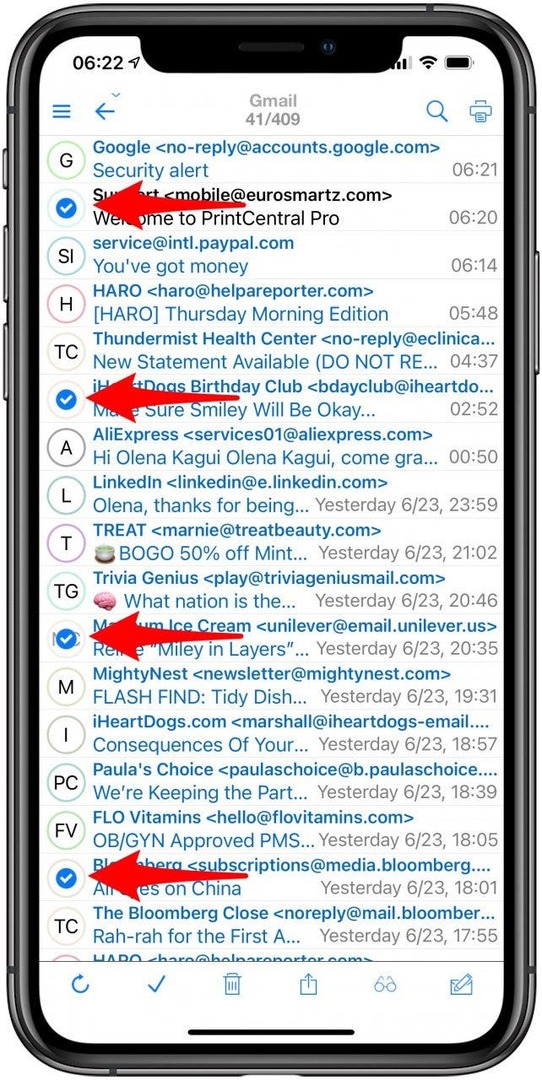 Wählen Sie die E-Mails aus, die Sie auf Ihrer Apple Watch speichern möchten.