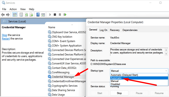 credential-manager-startup-type-automatic