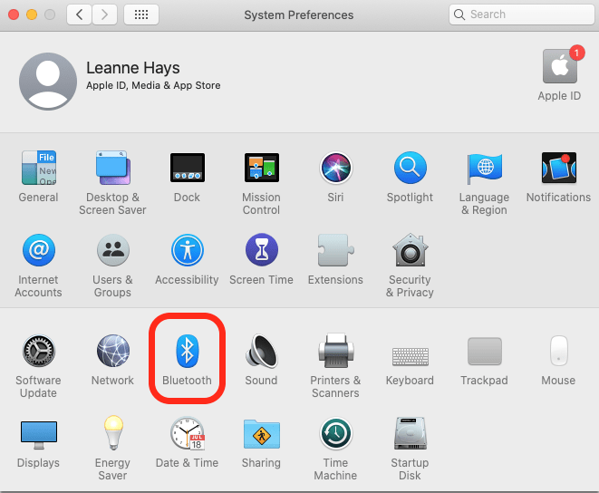 paramètres bluetooth sur mac 