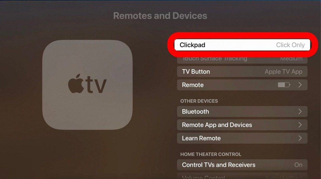 modifica le impostazioni su siri remote