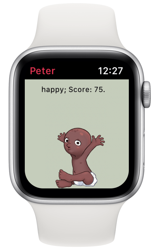 Pieņemiet mazuļa spēli Apple Watch pulkstenī