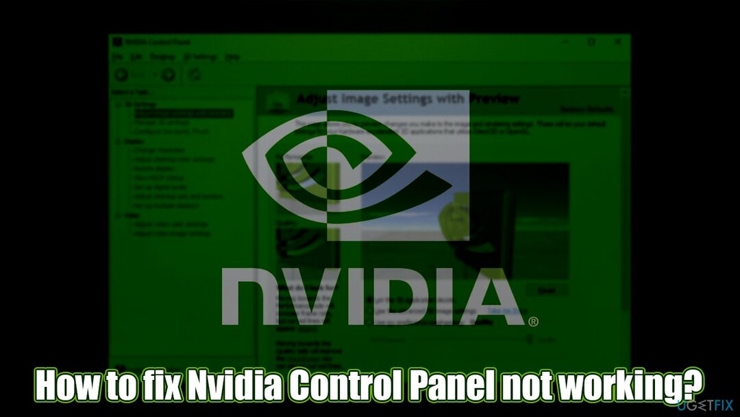 Wie kann man beheben, dass die Nvidia-Systemsteuerung nicht funktioniert?