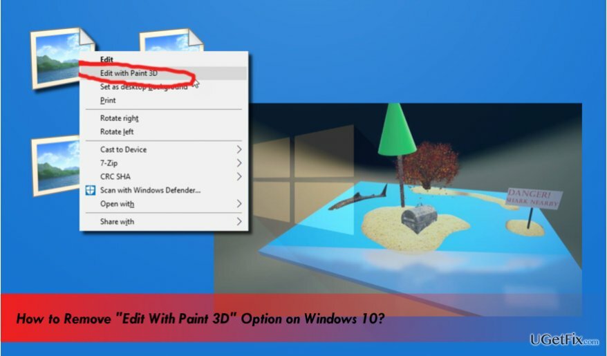 excluir a opção " Editar com Paint 3D"