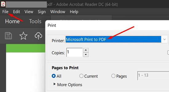 Adobe-Acrobat-PDF'ye Yazdır