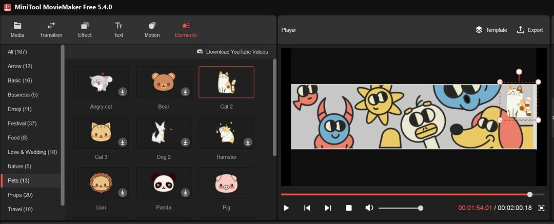 MiniTool Movie Makerでアニメーション要素を使用する方法