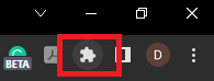 Кнопка расширений Chrome