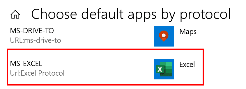 приложения Windows 10 по умолчанию по протоколу