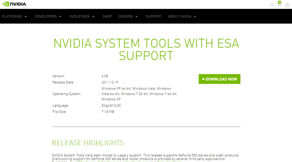 NVIDIA Inspector - programska oprema za overclocking GPU