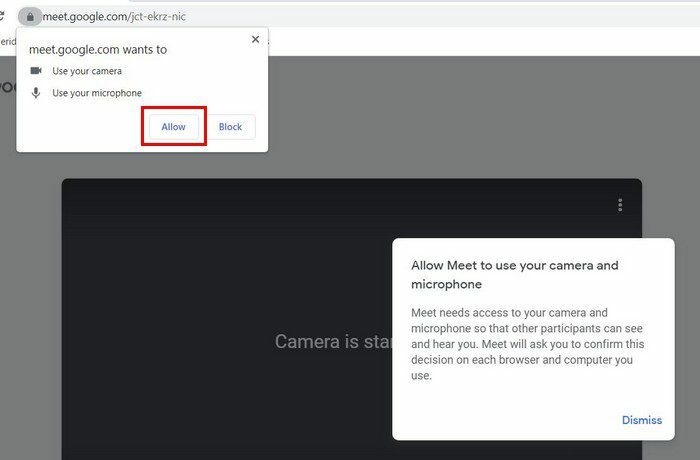 Fotocamera Accedi a Google Meet