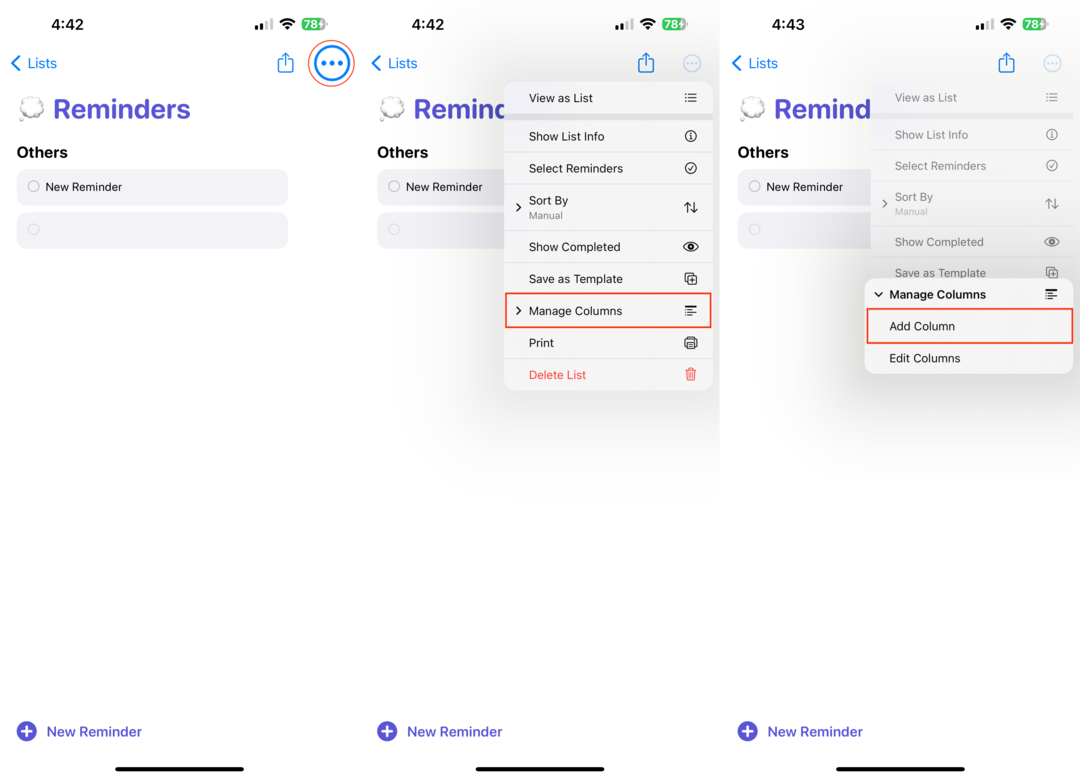 Kaip naudoti „Kanban View“ „Apple“ priminimuose „iPhone“ – 3