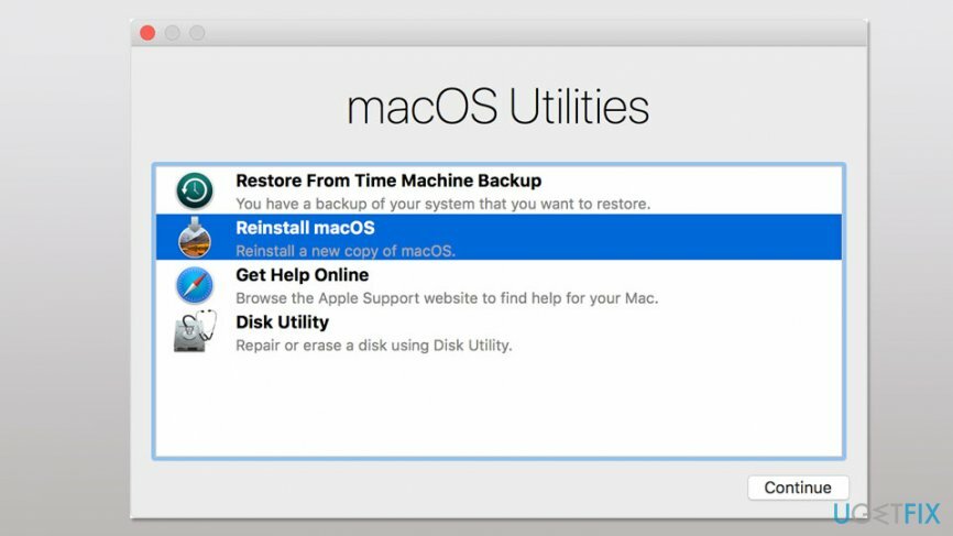 התקן מחדש את macOS