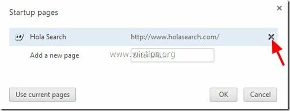 eliminar-hola-búsqueda-página de inicio-chrome