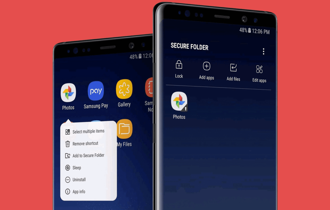 استخدم Samsung Secure Folder Hero