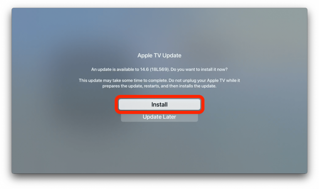 Handmatige installatie van Apple TV-update