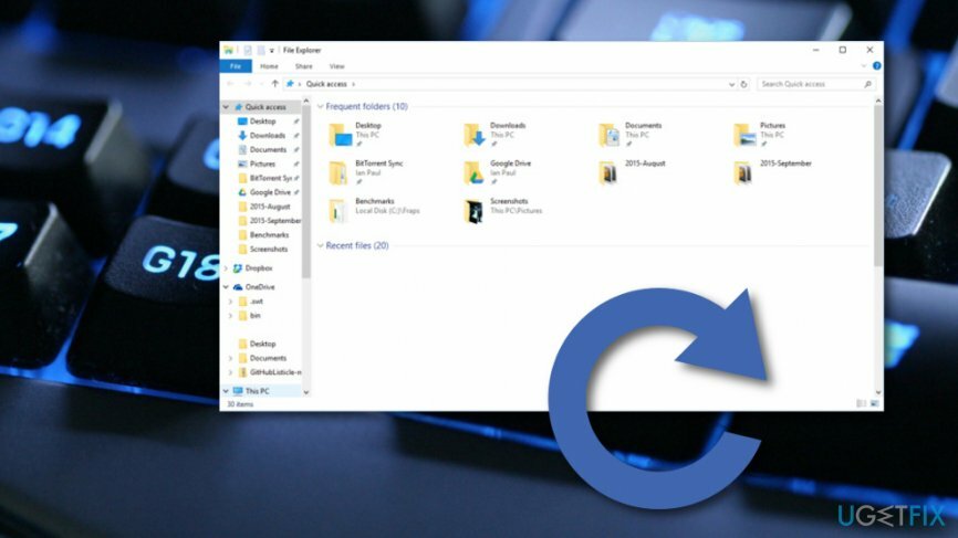 Utilizați File Explorer pentru a remedia eroarea Asistentului de actualizare Windows când instalați Creators Update