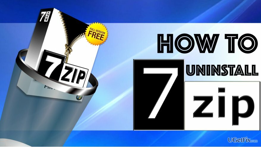 Atinstalējiet 7-Zip no Windows