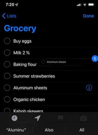 Mover vários itens de lembrete para uma nova lista no iPhone ou iPad
