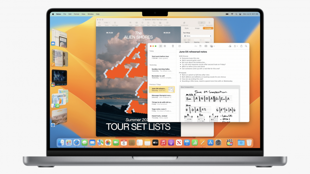 Funkcja macOS Ventura Stage Manager