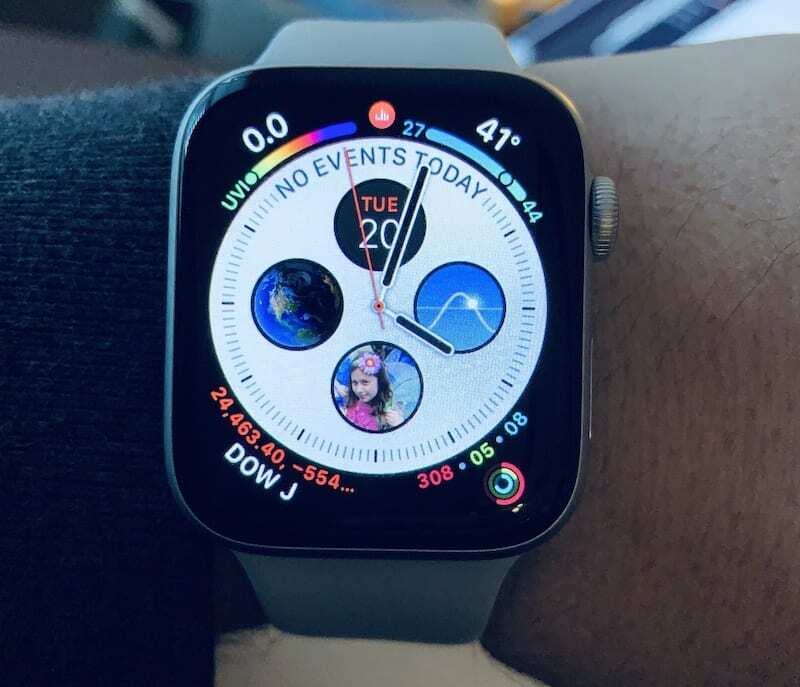 Apple Watch Bilgi Grafiği komplikasyonları