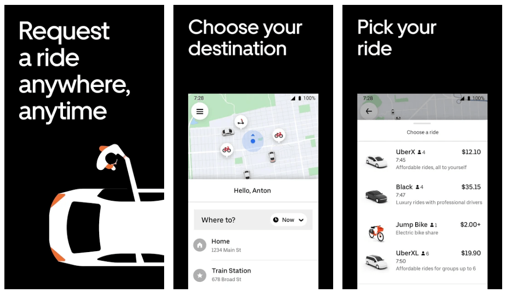 Uber - Beste Autovermietungs-App