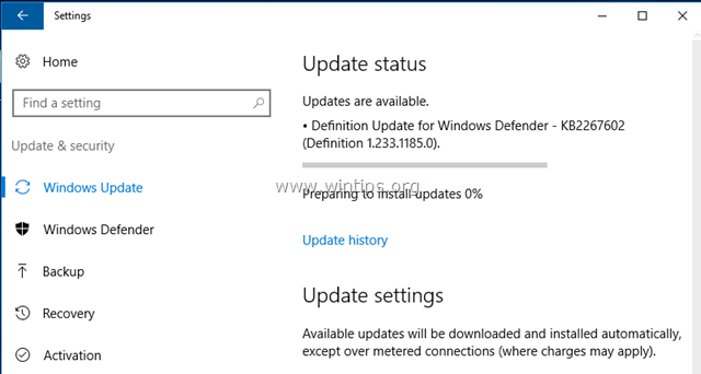Windows 10-update vastgelopen 