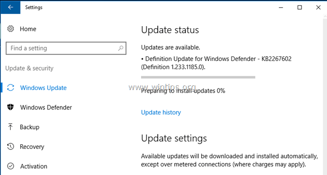 Windows 10 värskendus on kinni jäänud 