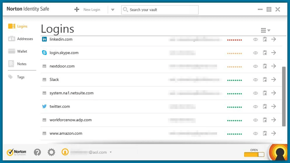 Najboljša programska oprema za upravljanje gesel - Symantec Norton Identity Safe