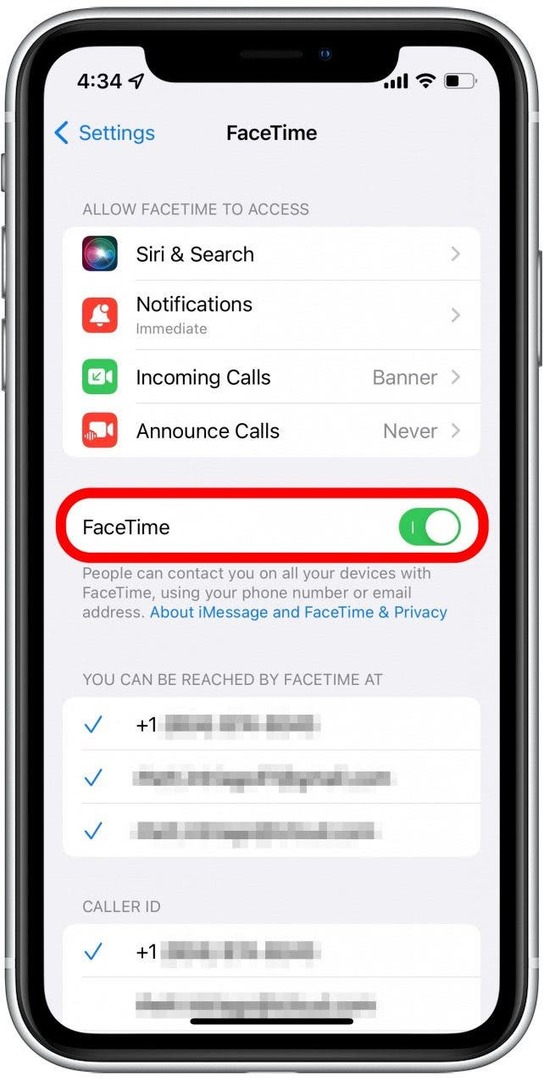 اضغط على مفتاح FaceTime لإيقاف تشغيله ، ثم اضغط عليه مرة أخرى لإعادة تشغيله.