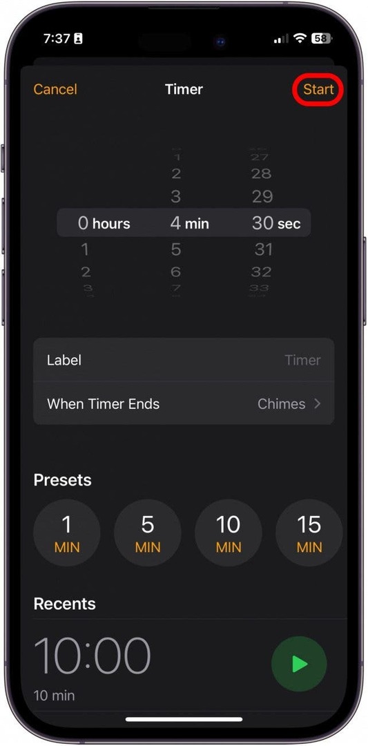 pouvez-vous régler deux minuteries sur iphone