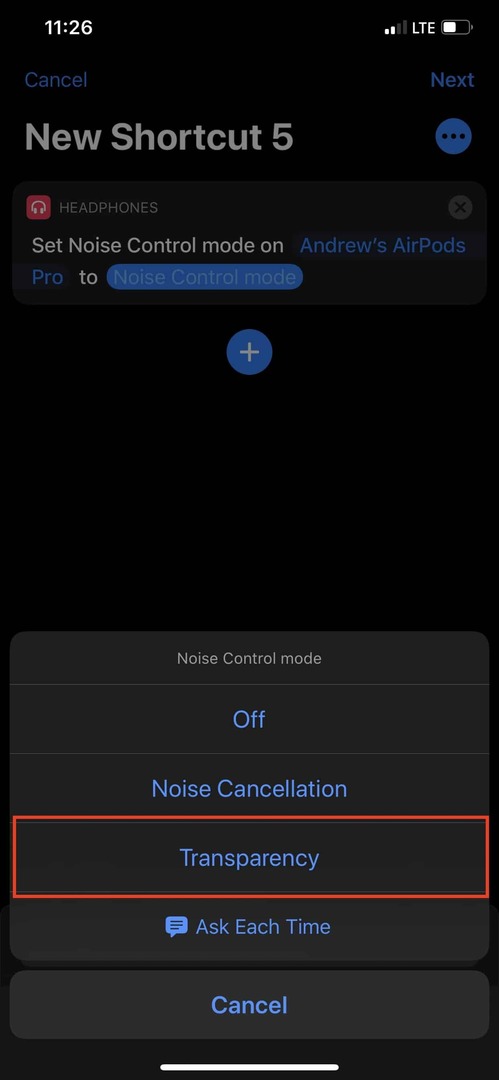Transparentnosť skratiek AirPods Pro 5