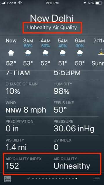 Ako skontrolovať index kvality ovzdušia na iPhone