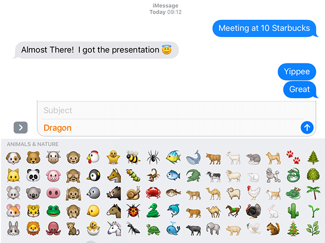 כיצד לתקן בעיות iMessage והודעות ב-iOS 10_emoji
