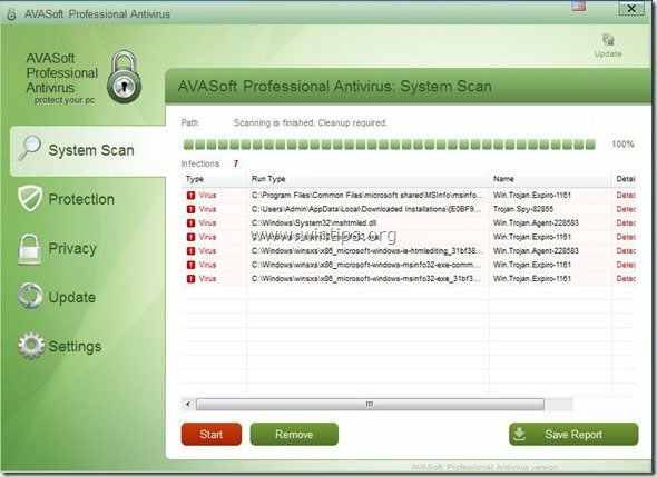 verwijder-avasoft-professional-antivirus