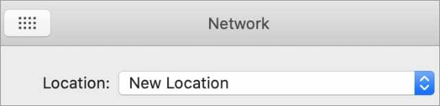 Uusi sijaintivaihtoehto System Preferences Network -sivulla