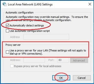 Automatiškai aptikti nustatymus