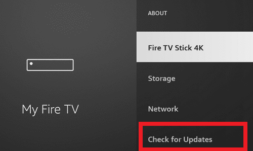 Fire-TV-Проверка за актуализации