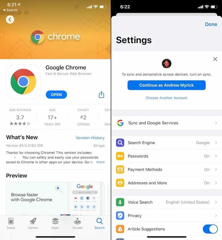 Cambia il tuo browser predefinito iOS 1