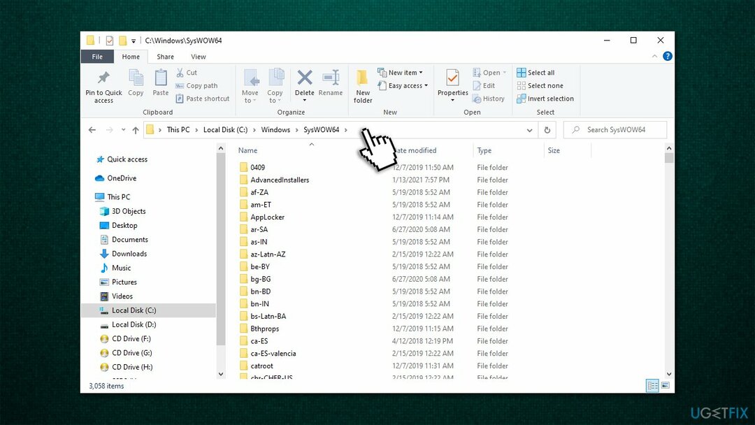 Copiați fișierul DLL în folderul SysWOW64