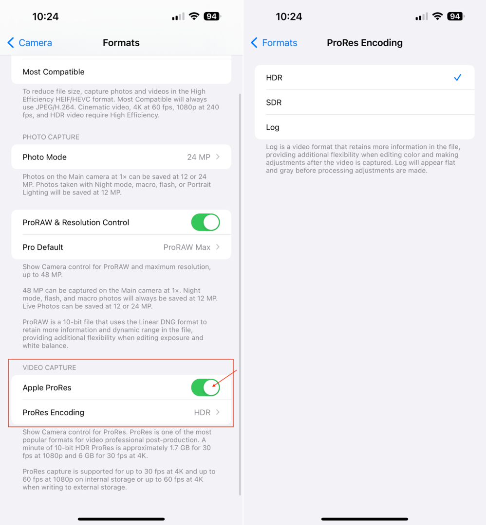 Ako nahrávať video ProRes na externý disk na iPhone 15 Pro - 2