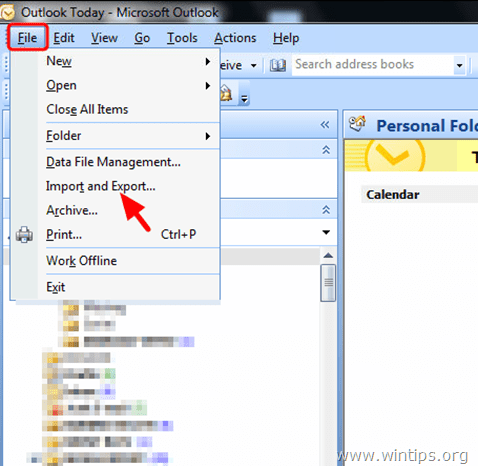 Outlook Express მისამართების წიგნი Outlook-ში