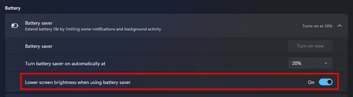 बैटरी सेवर विंडोज 11 का उपयोग करते समय स्क्रीन की चमक कम करें