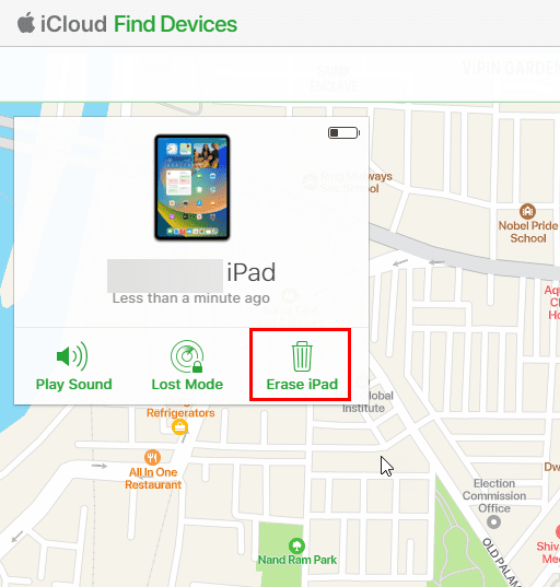 Folosiți aplicația Găsește-mi pentru a șterge iPhone sau iPad