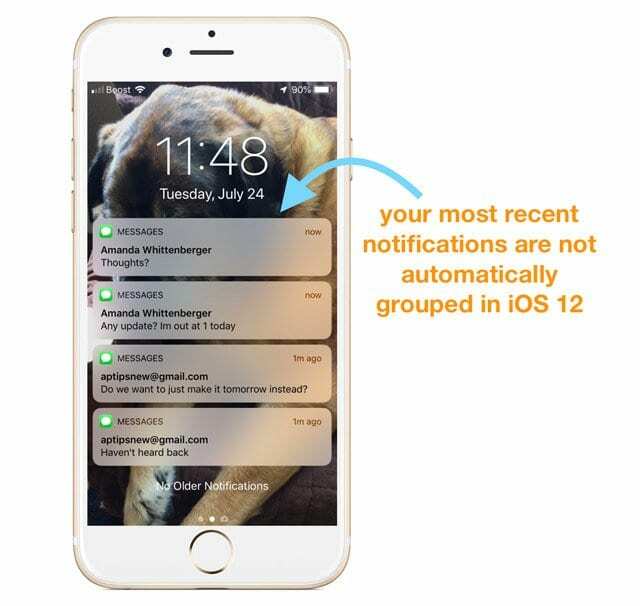 Les notifications de groupe ne fonctionnent pas dans iOS 12? Comment réparer