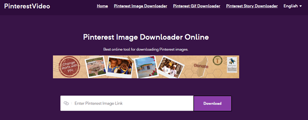 Online nástroj na sťahovanie obrázkov Pinterest