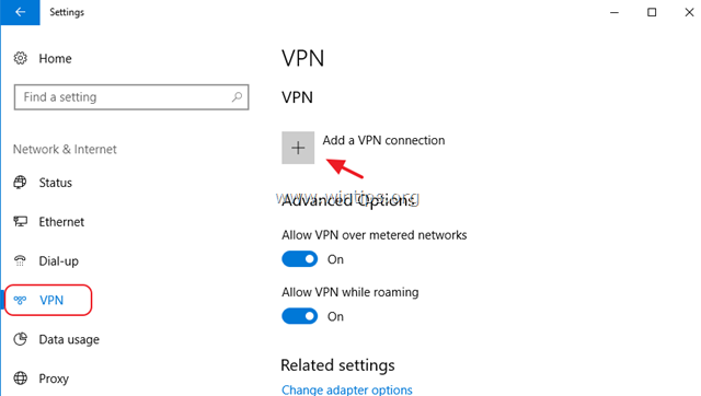 Kaip nustatyti VPN ryšį „Windows 10“.