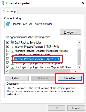 Protocolo de Internet versão 6 (TCPIPv6)