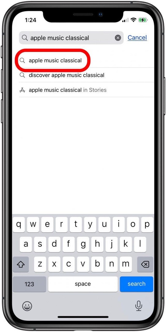 inserisci apple music classic nel campo di ricerca